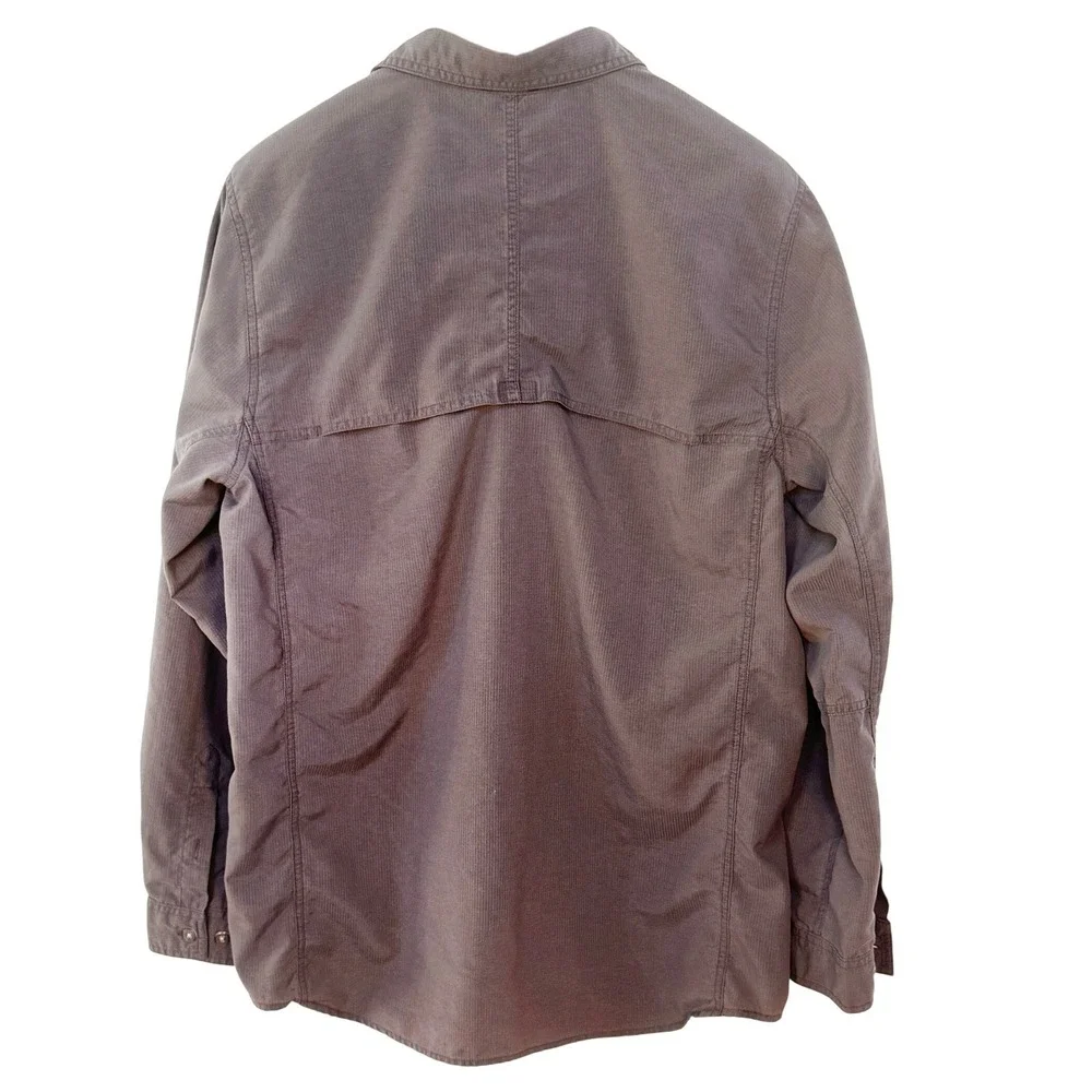 The North Face Mens A5‎ Series Long Sleeve Button Up Shirt Gray Large Venting